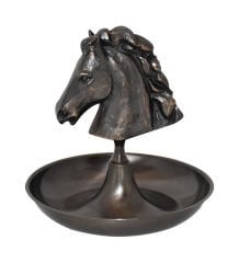 At Figürlü Antik Servis Tabağı