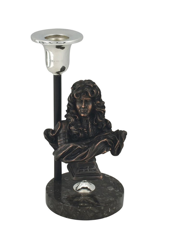 LOUIS XIV BÜSTLÜ MERMER MUMLUK