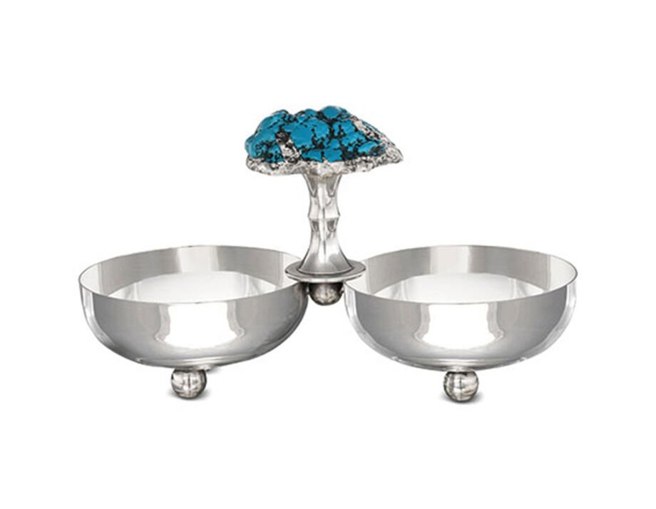 Turkuaz Taşlı İkili Çerezlik