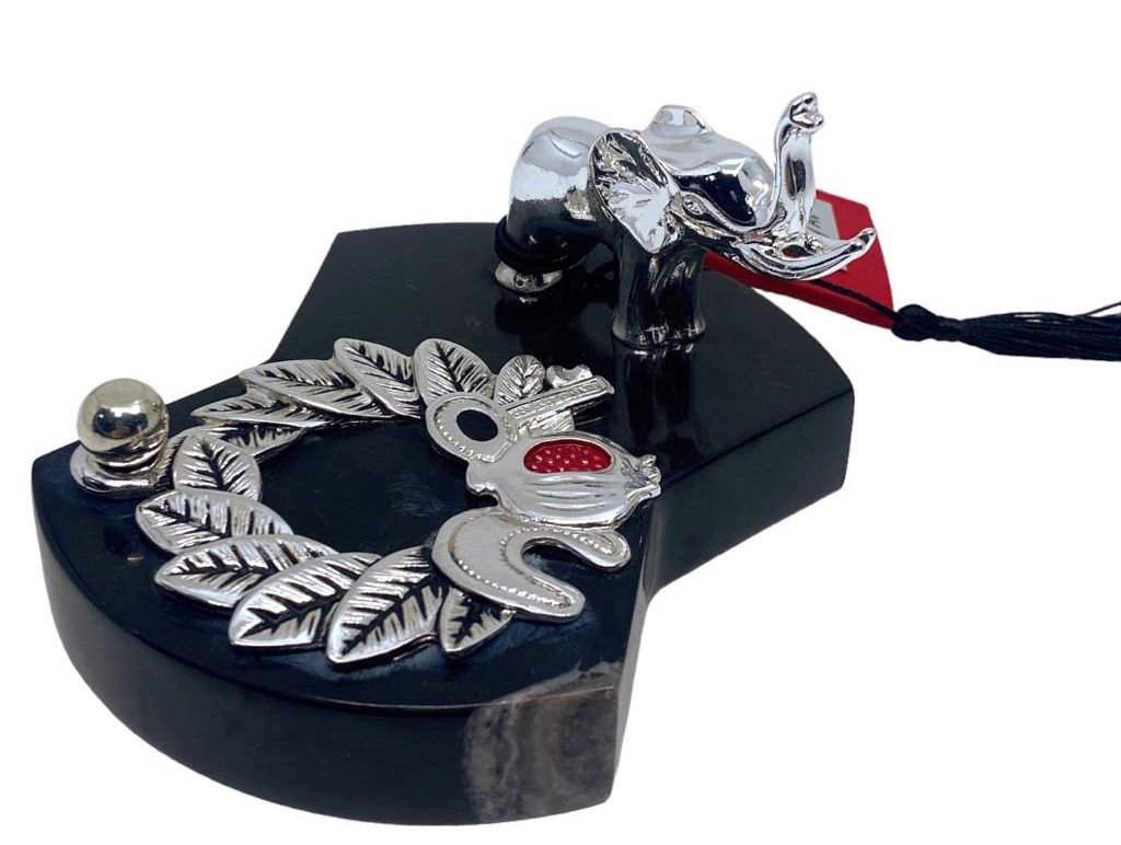 Mermer Ayaklı Gümüş Fil Bereketlik