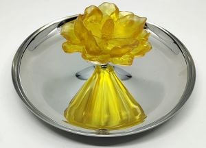 Sarı Çiçekli Sunum Kasesi - Lokumluk (M)