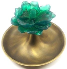 Yeşil Çiçekli Sunum Kasesi - Lokumluk (L)