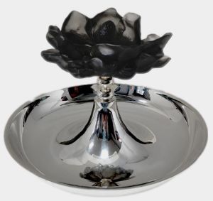 Siyah Çiçekli Sunum Kasesi - Lokumluk (L)