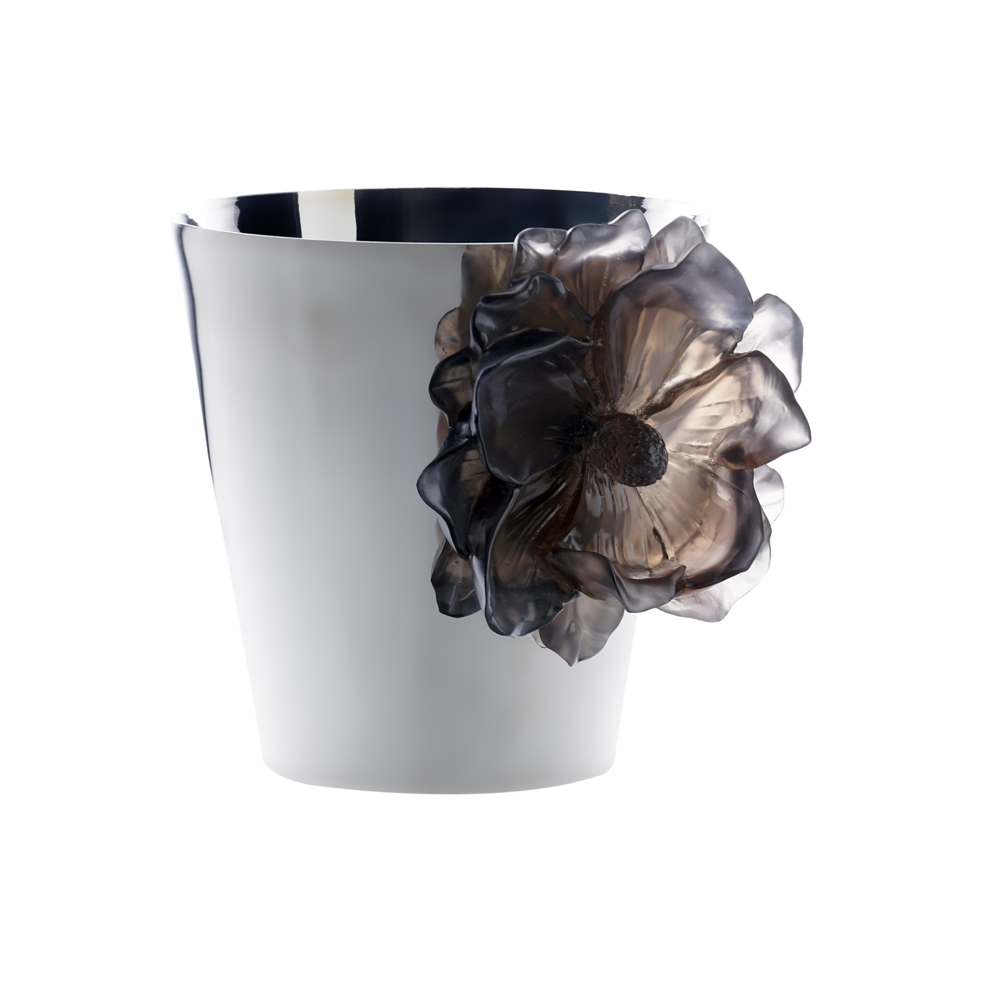 Antrasit Renk Çiçekli Buz Kovası