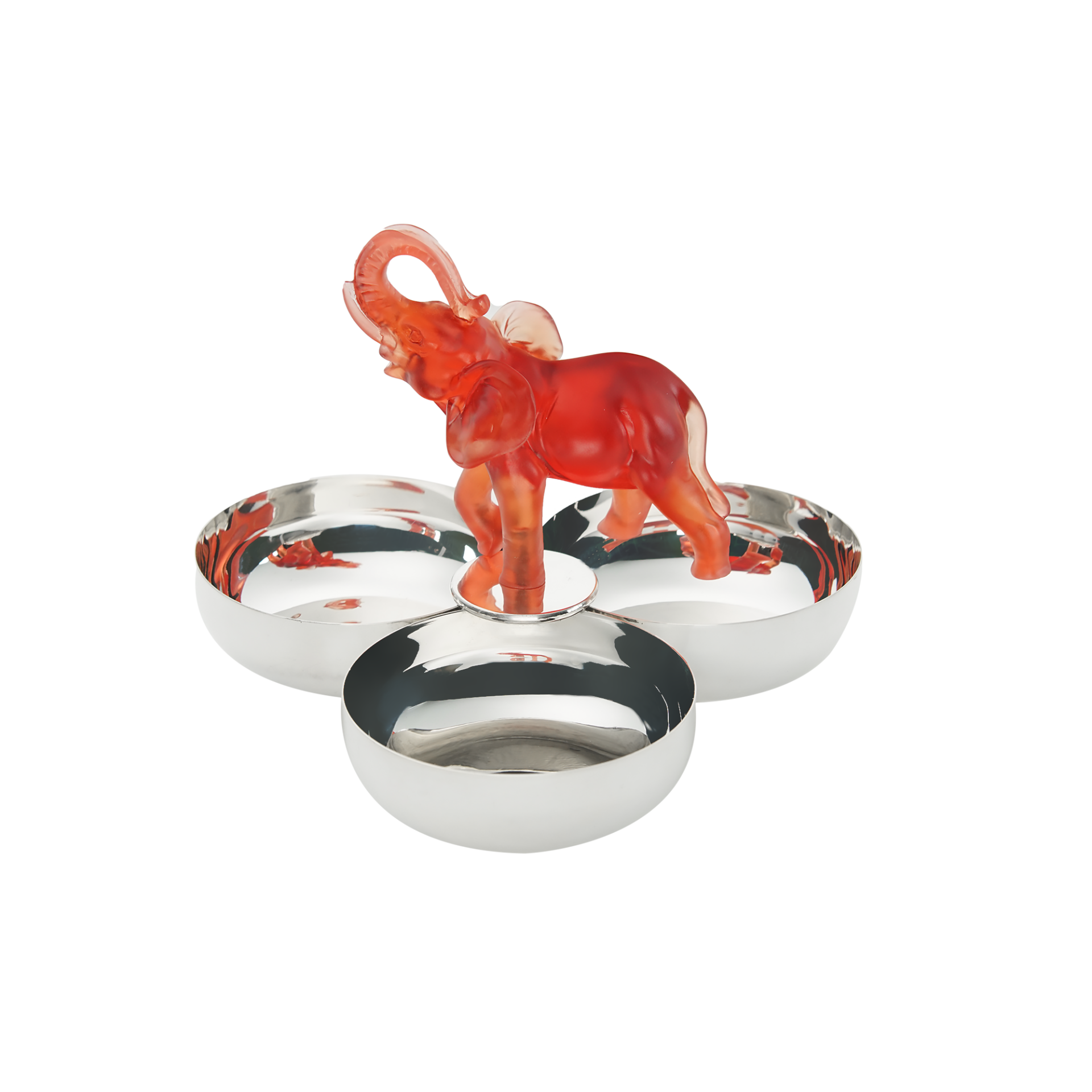 Kırmızı Renkli Fil Figürlü Üçlü Çerezlik