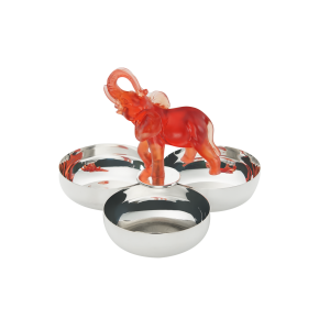 Kırmızı Renkli Fil Figürlü Üçlü Çerezlik