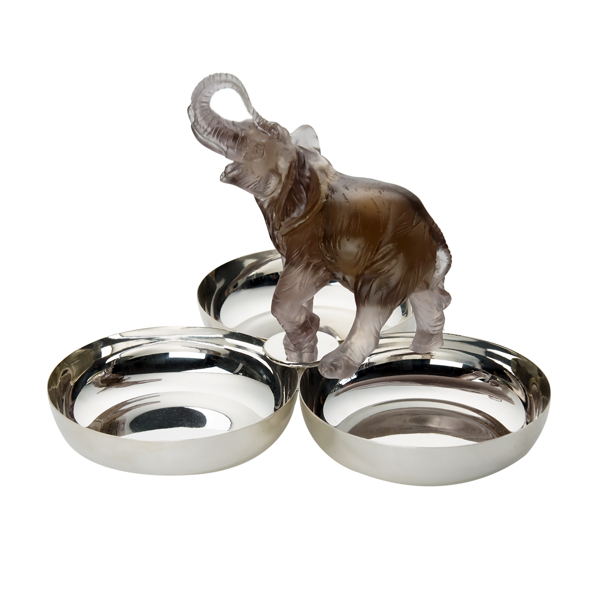 Antrasit Renkli Fil Figürlü Üçlü Çerezlik (M)