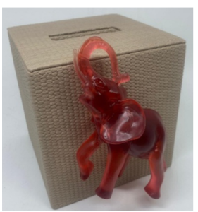 Sarı Renkli Fil Figürlü Deri Selpak Kutusu