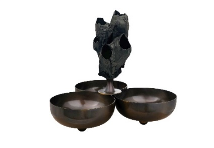 Deniz Lalesi figürlü Antik İkili Çerezlik