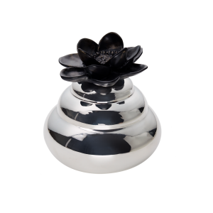 Nilüferli Gümüş Kaplama Kapaklı Kase